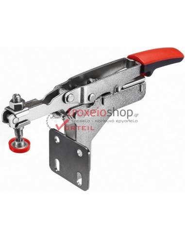 Horizontal toggle clamp with open arm and angled base plate STC-HA