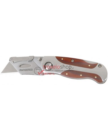 Folding utility knife BESSEY DBKWH-EU with wooden handle
