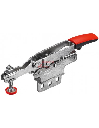 Horizontal toggle clamp with open arm and vertical base plate STC-HV