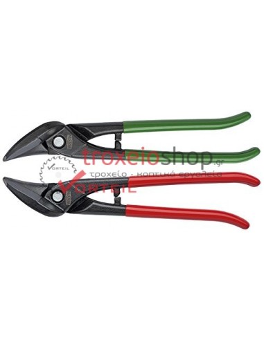 Shape and straight cutting snips, without opening stop D216-280-B-SBSK